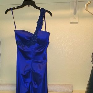Cache Royal Blue Gown Sequined